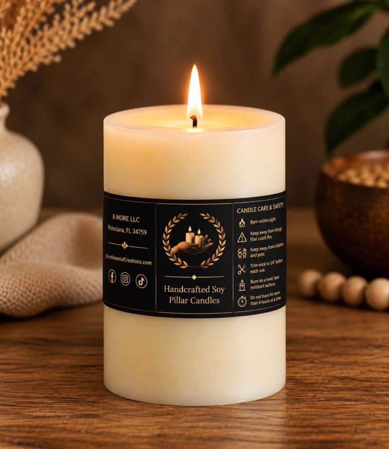Extra Wide Pillar Candle