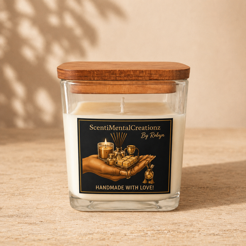 12 oz square candle jar