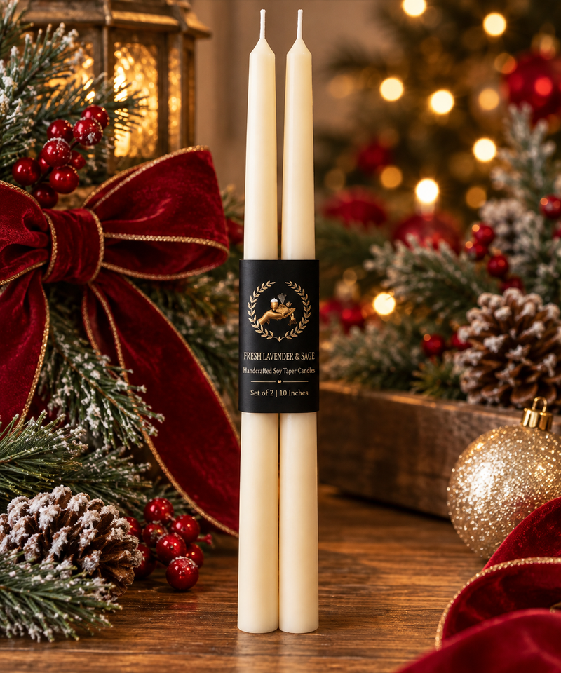 2-Pack Holiday Taper Candles