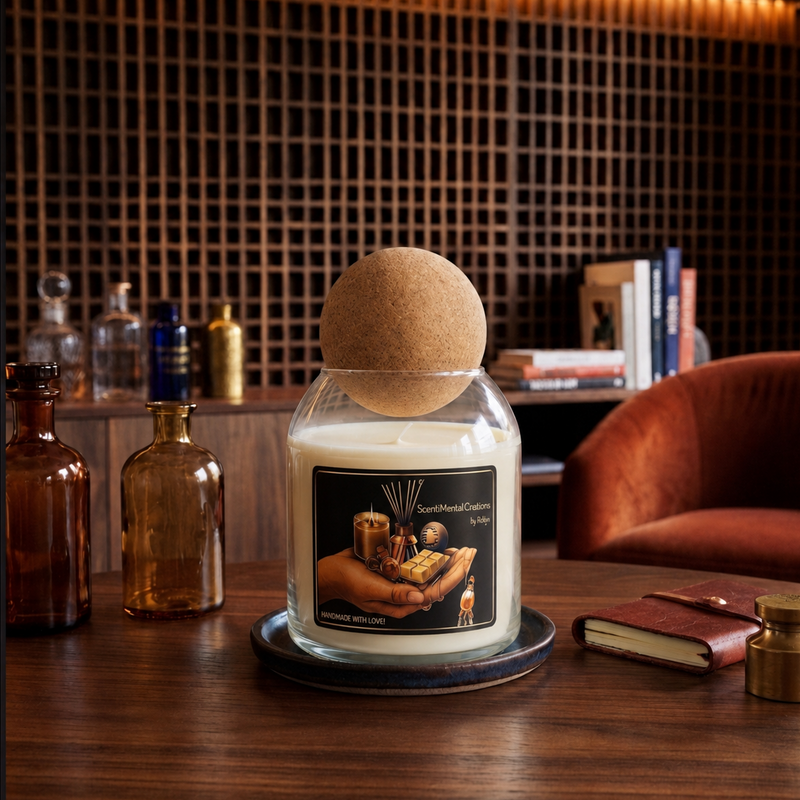 17 oz Cloche candle jar with ball top lid